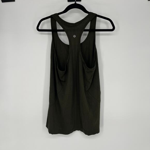 Lululemon Swifly Tech Army Green Tank Women's Size 10 - Picture 2 of 7